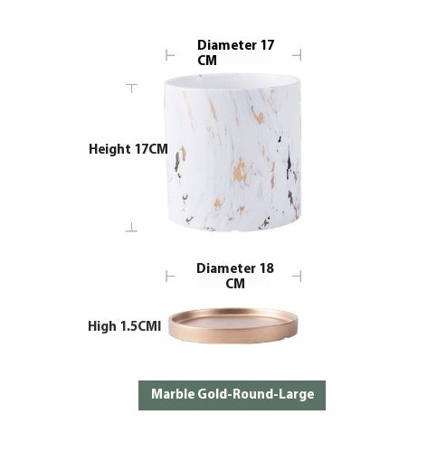 Marble Ceramic Flower Pot