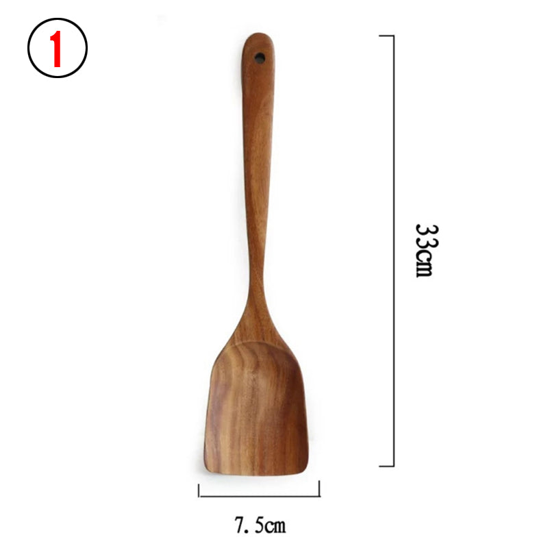 Thailand Teak Natural Wood Kitchen Tool Set