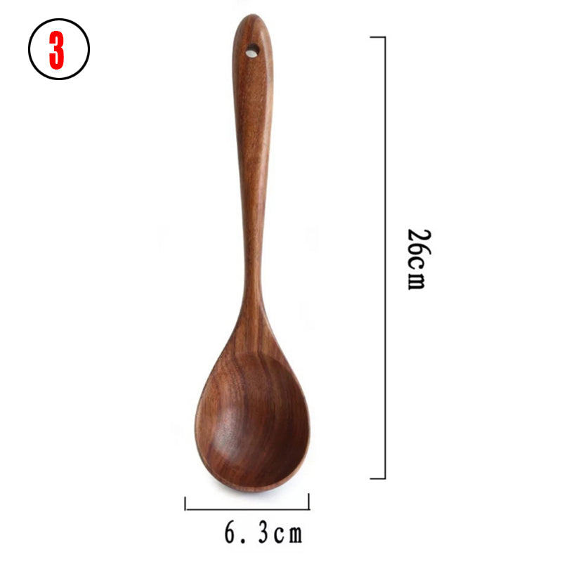 Thailand Teak Natural Wood Kitchen Tool Set