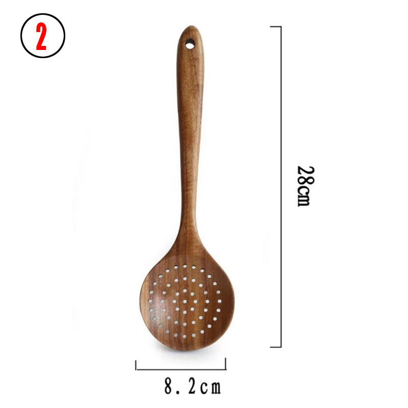 Thailand Teak Natural Wood Kitchen Tool Set