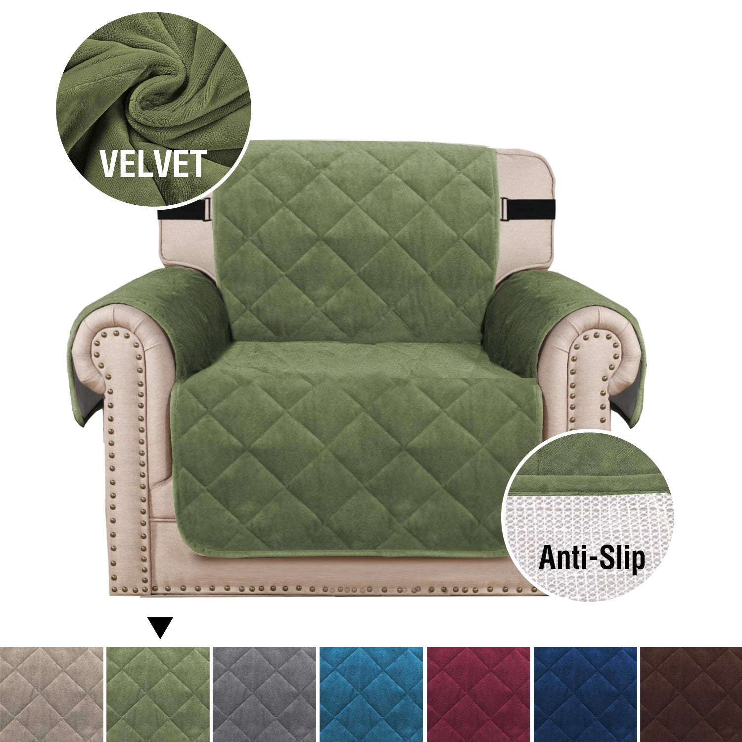 Non-Slip Plush Sofa Cushion Cover