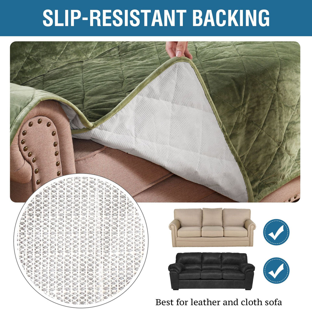 Non-Slip Plush Sofa Cushion Cover