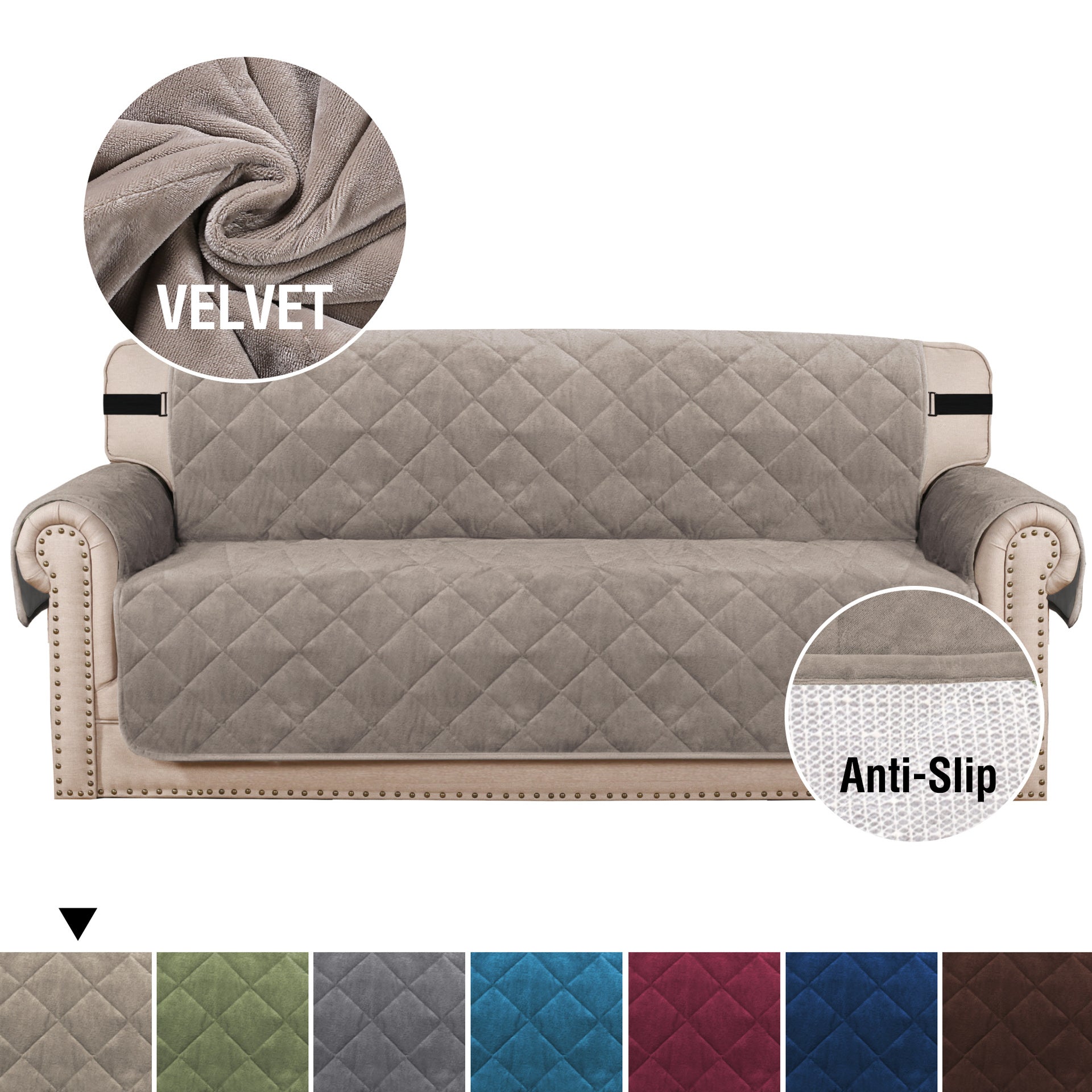 Non-Slip Plush Sofa Cushion Cover