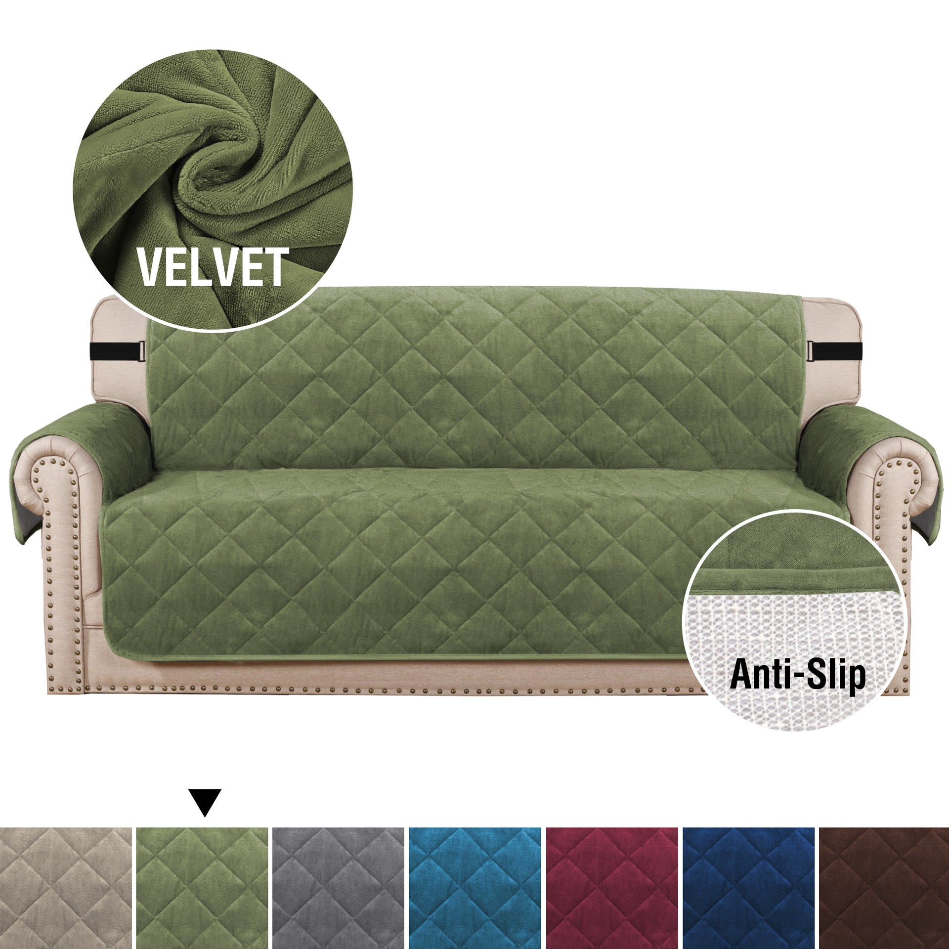 Non-Slip Plush Sofa Cushion Cover