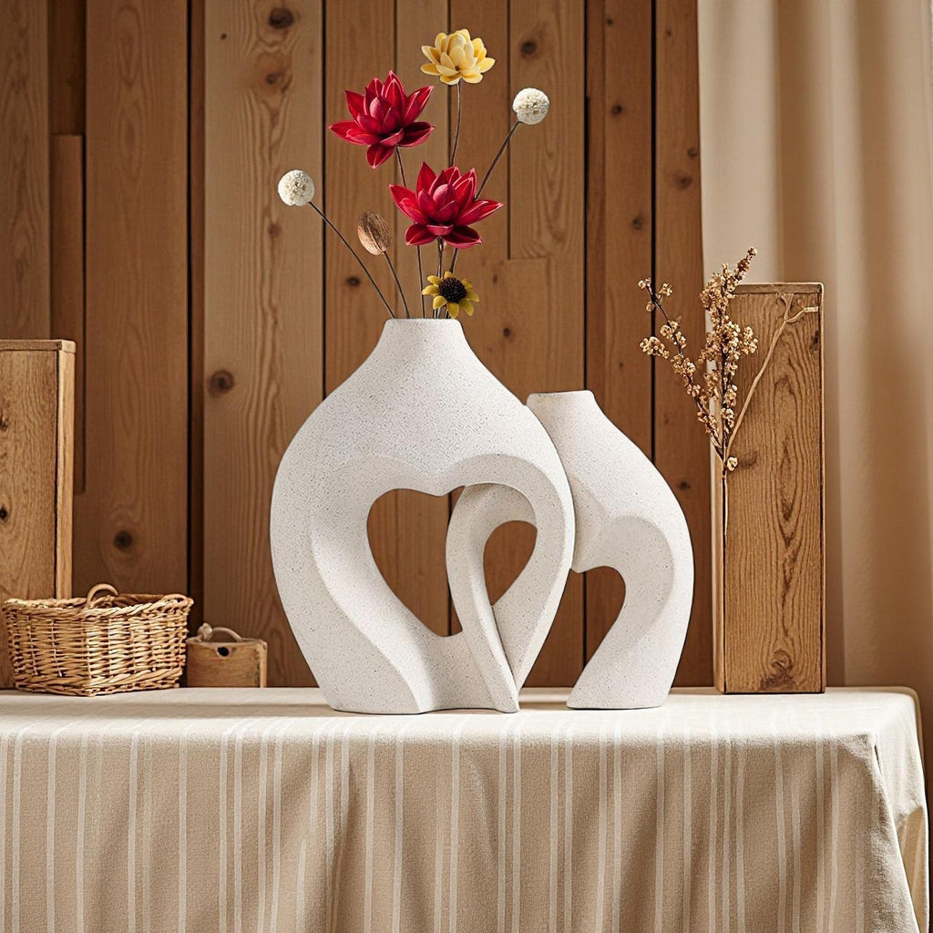 Elegant Geometric Design Flower Vase Set