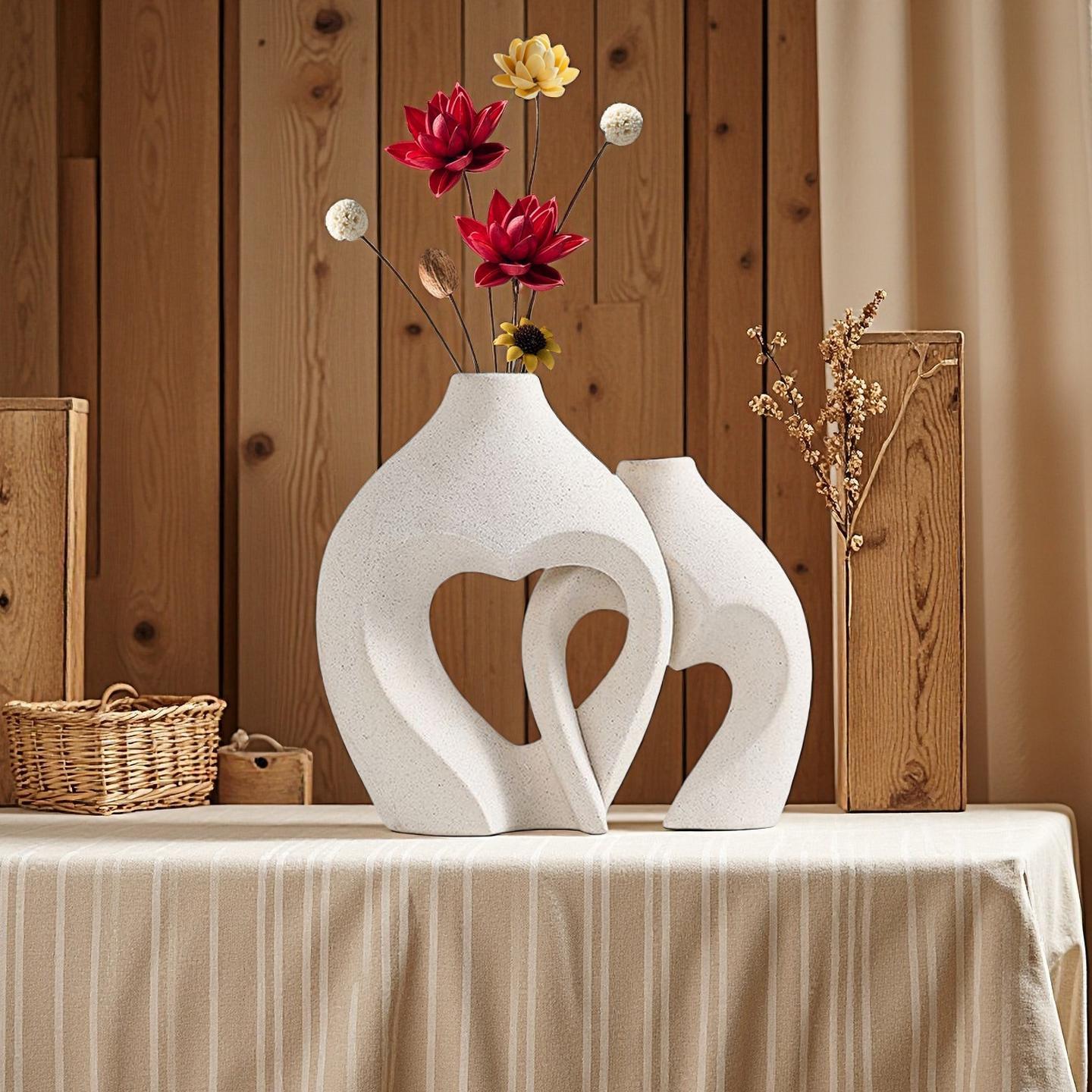 Elegant Geometric Design Flower Vase Set