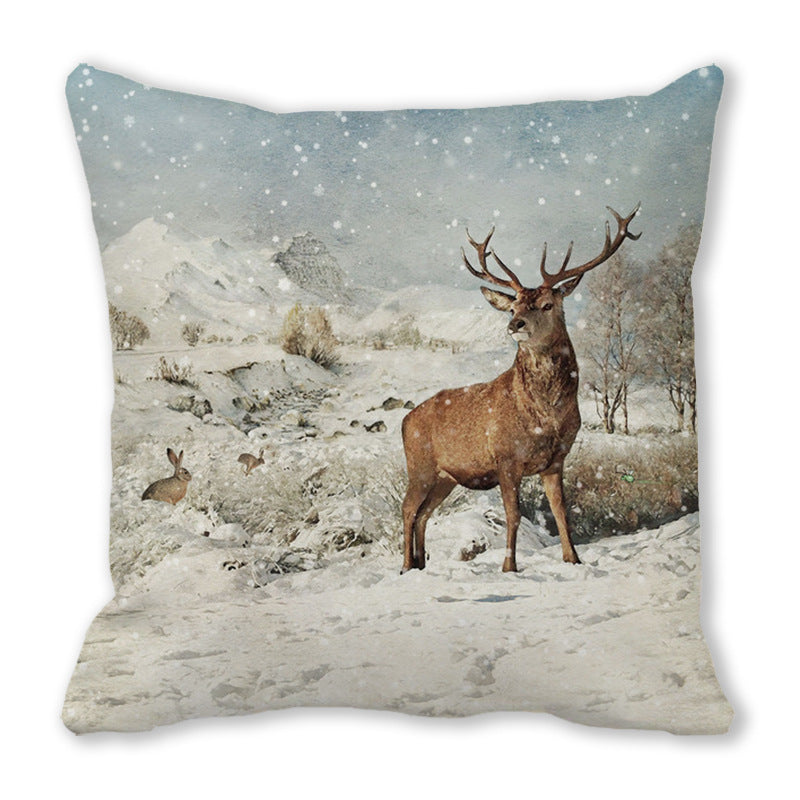 Christmas Peach Skin Pillowcase