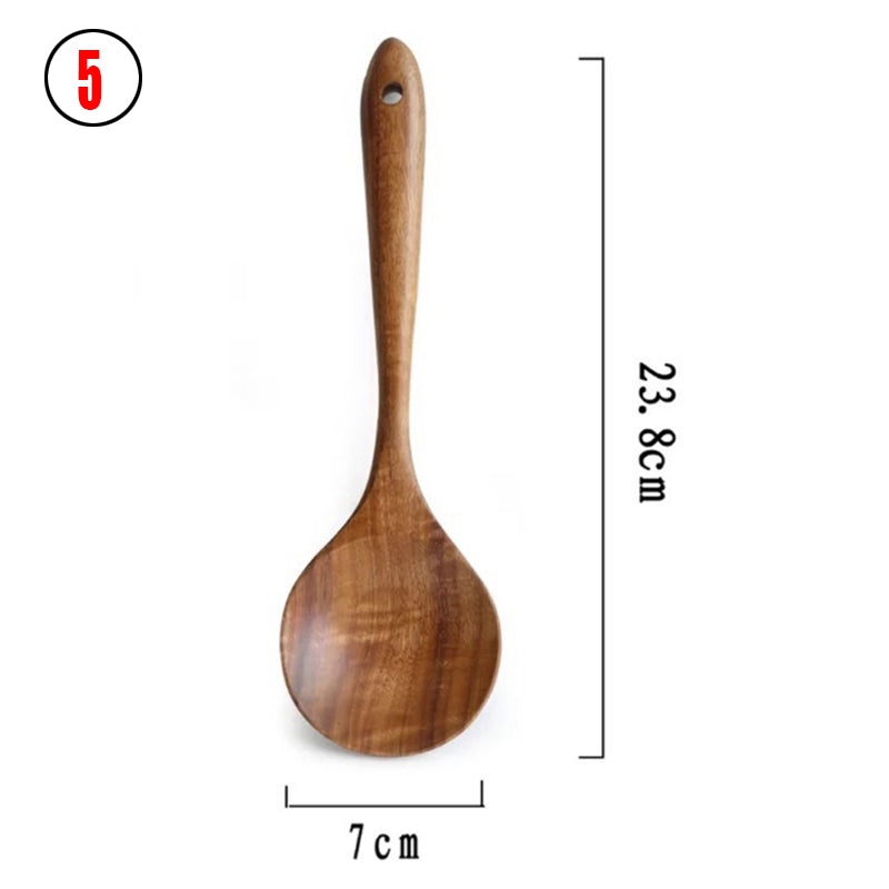 Thailand Teak Natural Wood Kitchen Tool Set