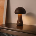 Wooden Cute Mushroom LED Night Light With Touch Switch