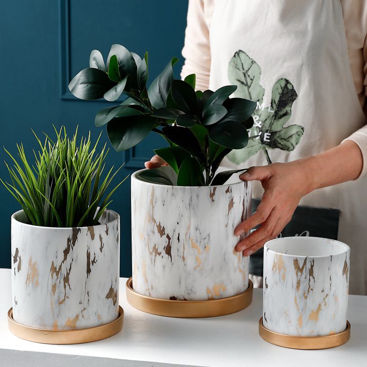Marble Ceramic Flower Pot