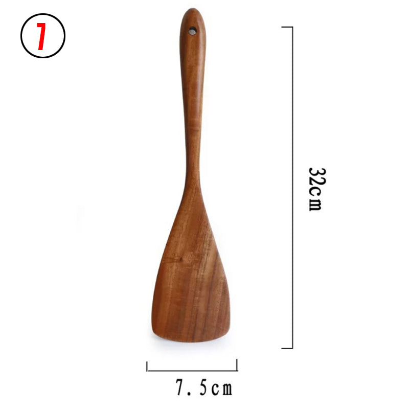 Thailand Teak Natural Wood Kitchen Tool Set