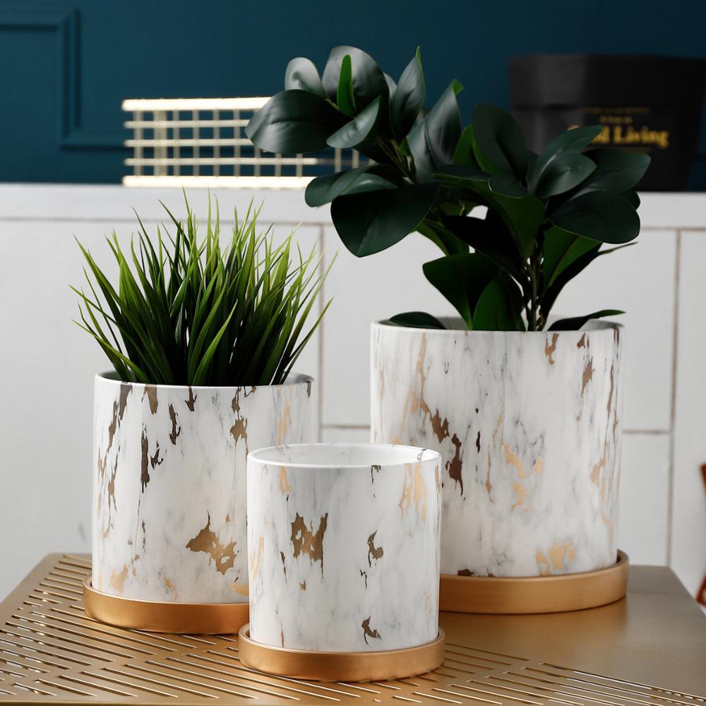Marble Ceramic Flower Pot