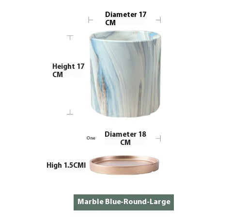 Marble Ceramic Flower Pot