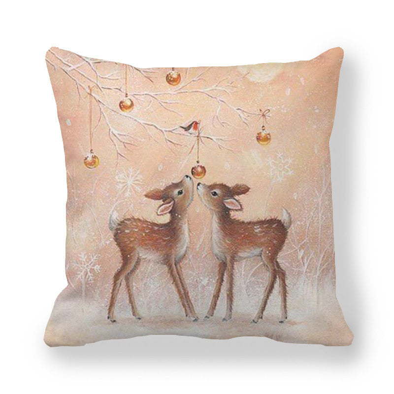 Christmas Peach Skin Pillowcase