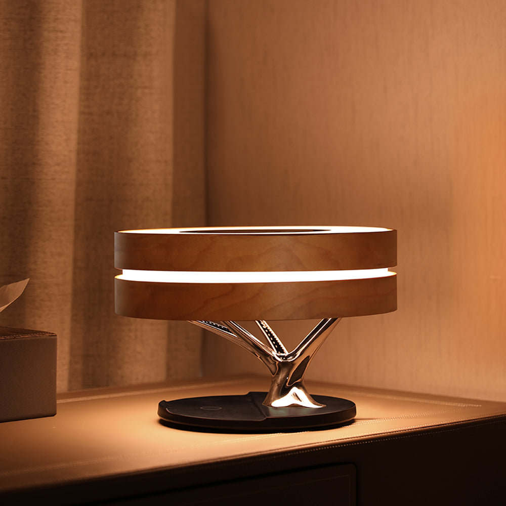 Round Intelligent Bluetooth Bed Lamp
