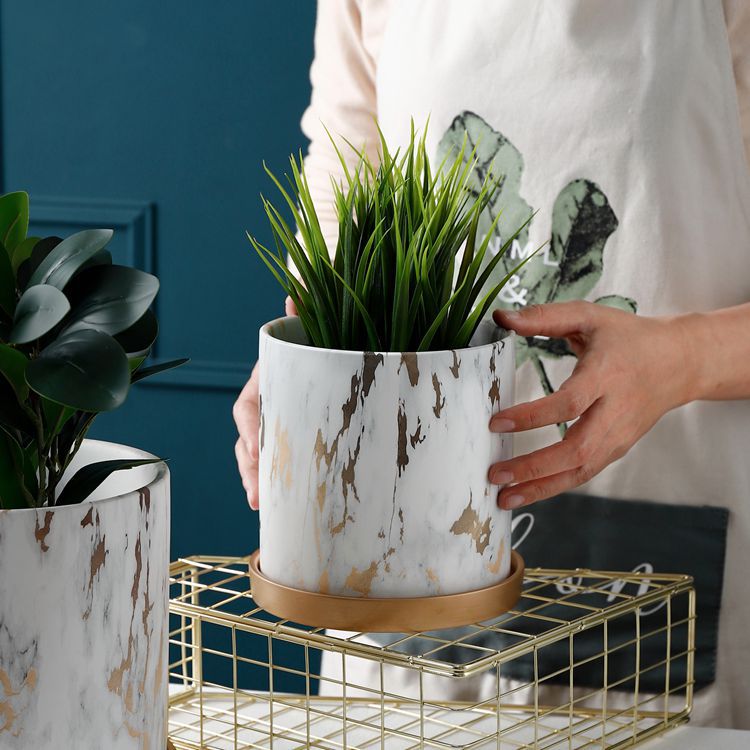Marble Ceramic Flower Pot