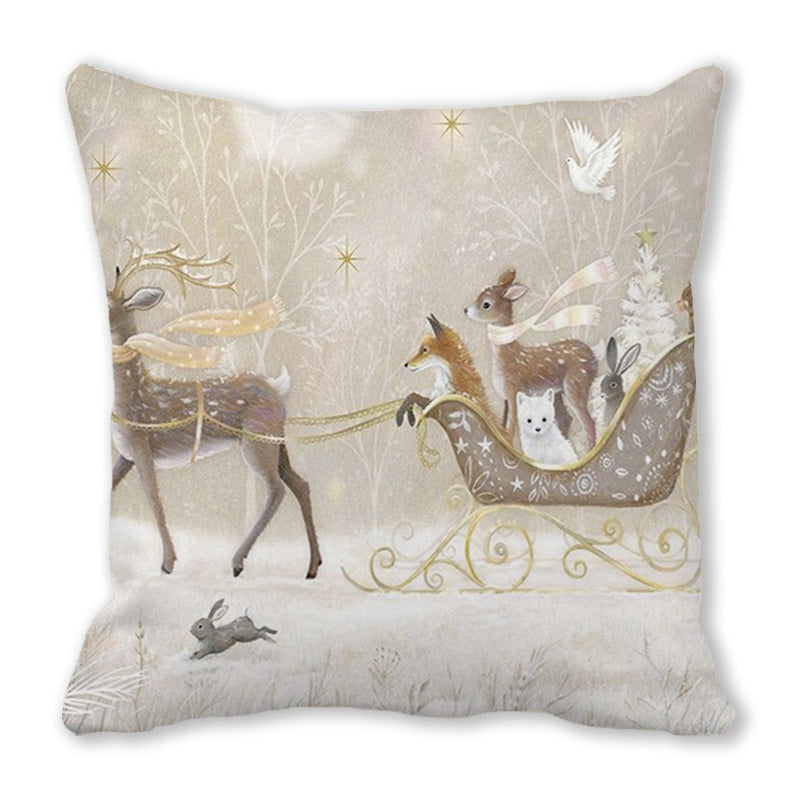 Christmas Peach Skin Pillowcase