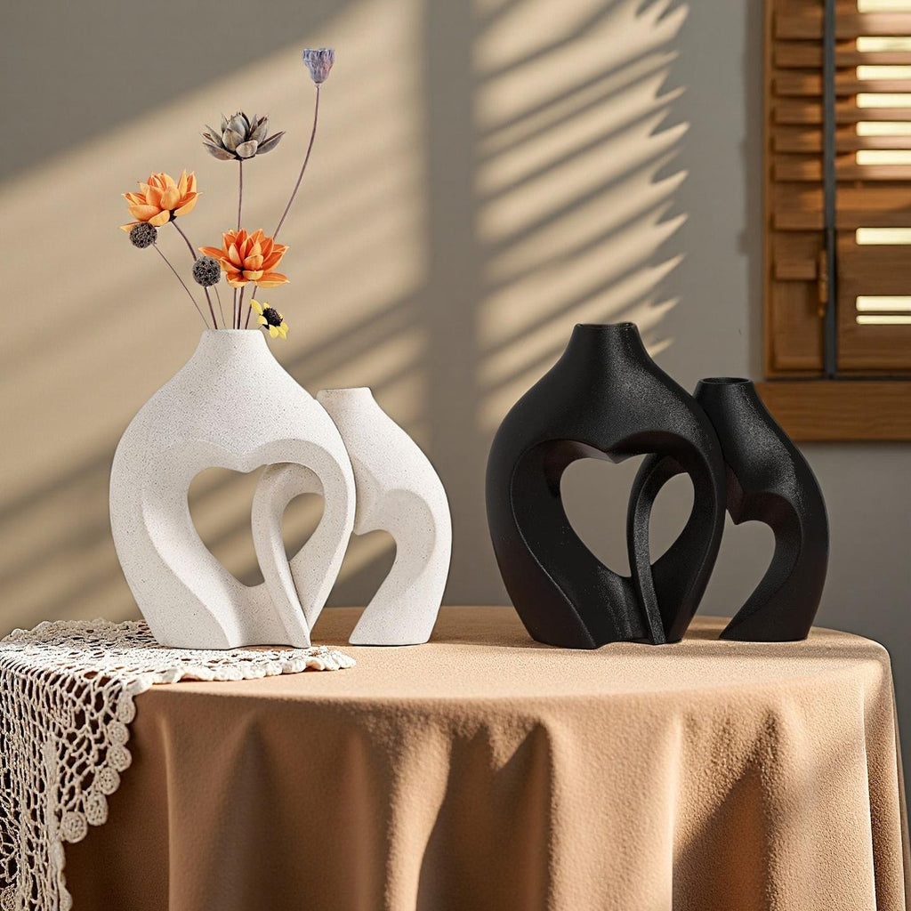 Elegant Geometric Design Flower Vase Set