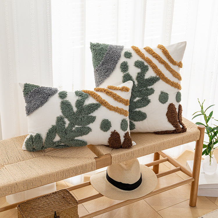 Bohemian Style Tufted Pillow Cover