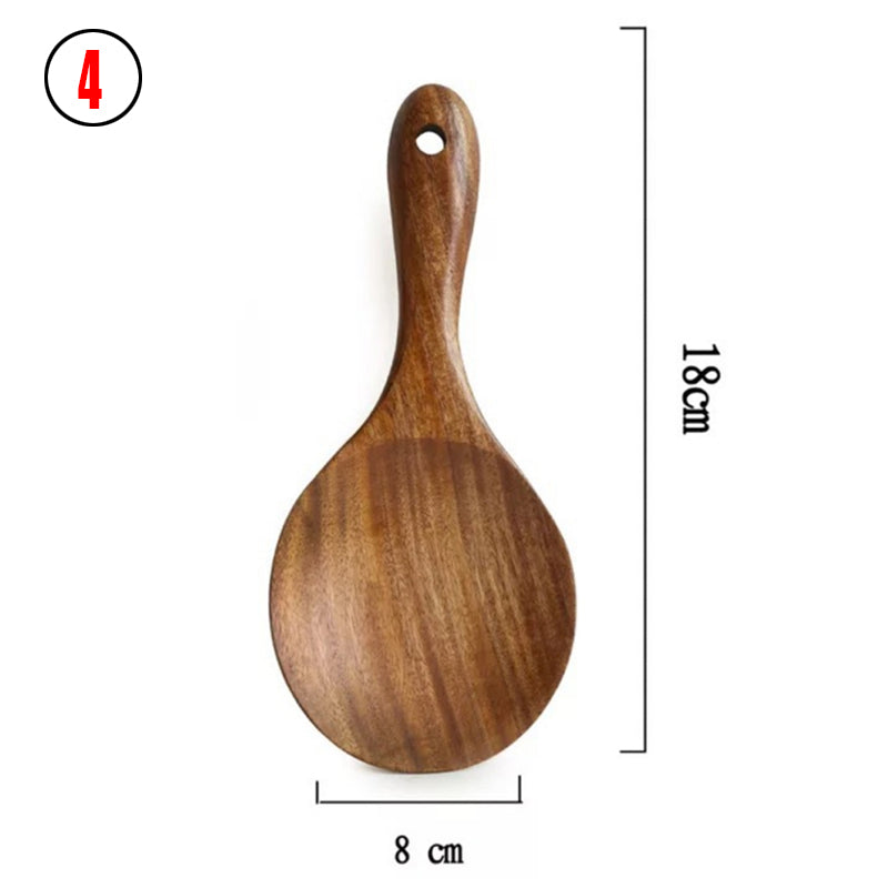 Thailand Teak Natural Wood Kitchen Tool Set