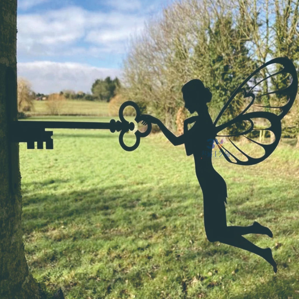 Metal Fairy Silhouette Ornament