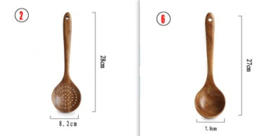 Thailand Teak Natural Wood Kitchen Tool Set