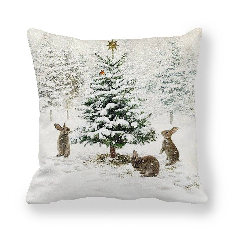 Christmas Peach Skin Pillowcase