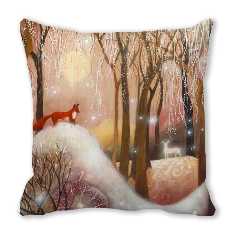 Christmas Peach Skin Pillowcase