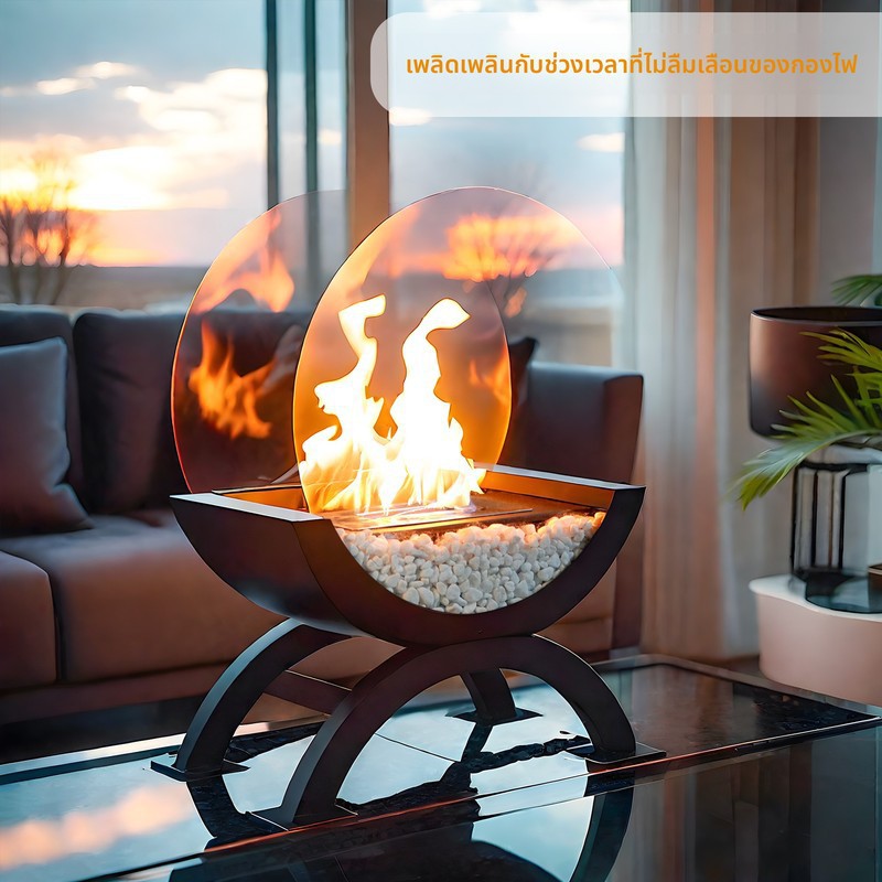 Indoor Fireplace With Real Flame