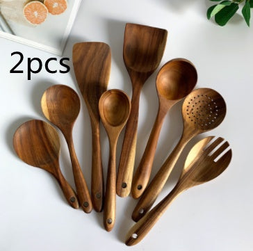 Thailand Teak Natural Wood Kitchen Tool Set