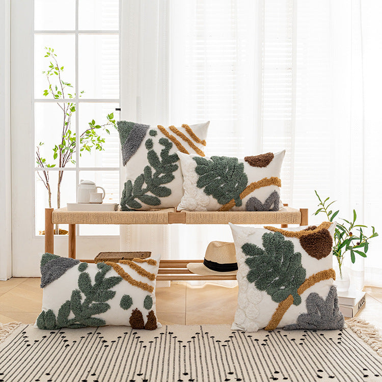 Bohemian Style Tufted Pillow Cover