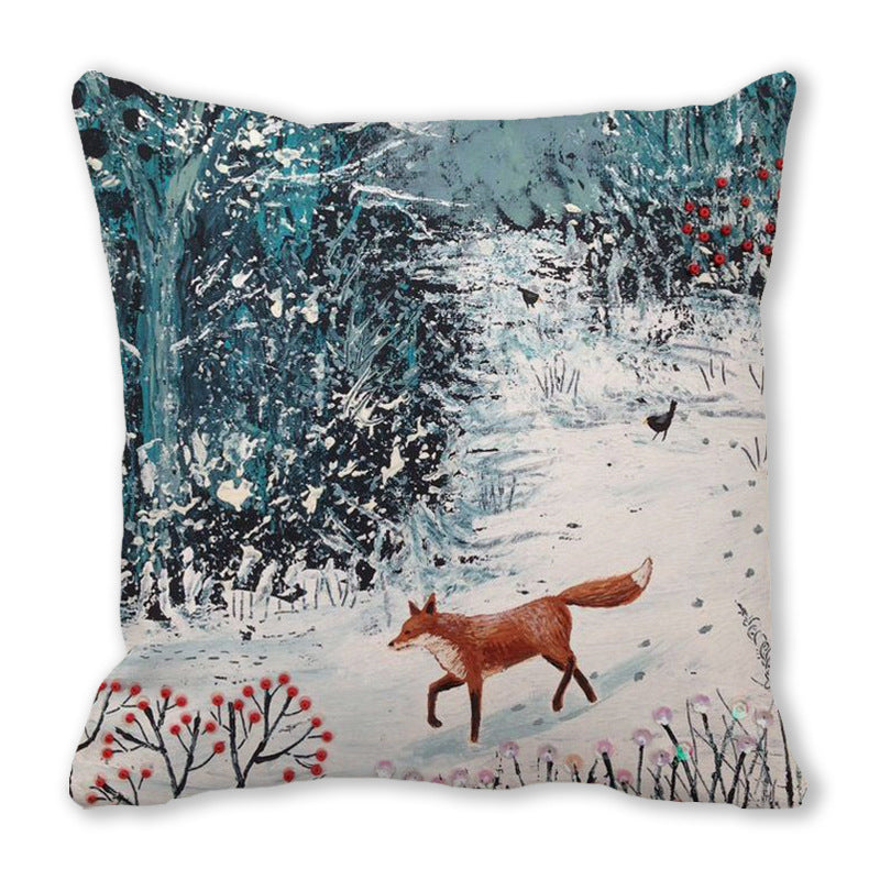 Christmas Peach Skin Pillowcase