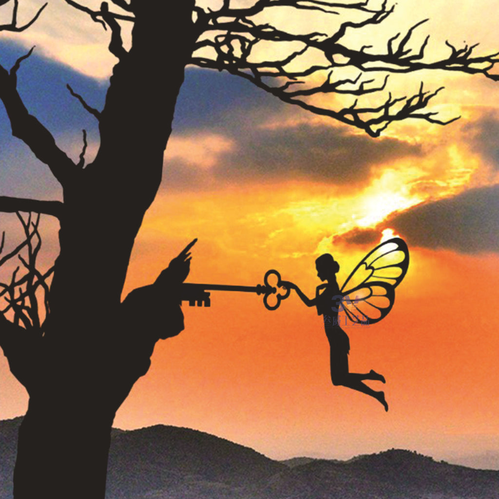 Metal Fairy Silhouette Ornament