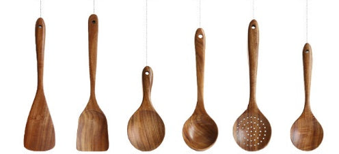 Thailand Teak Natural Wood Kitchen Tool Set
