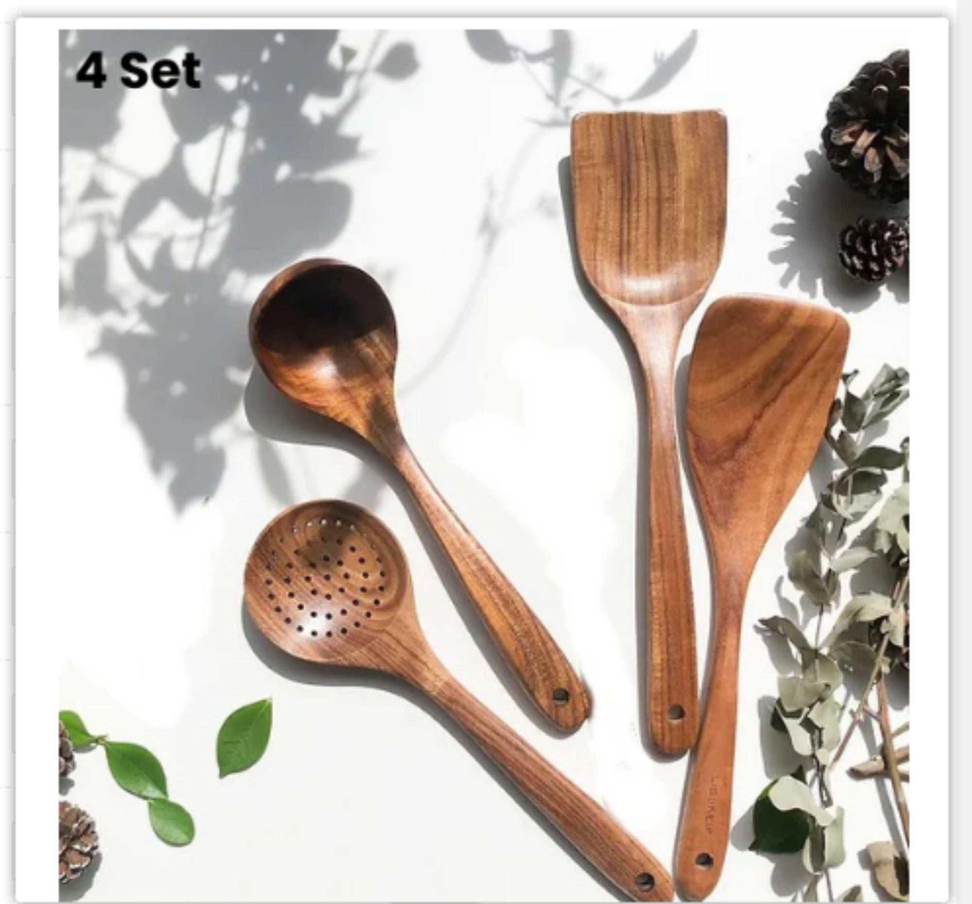 Thailand Teak Natural Wood Kitchen Tool Set