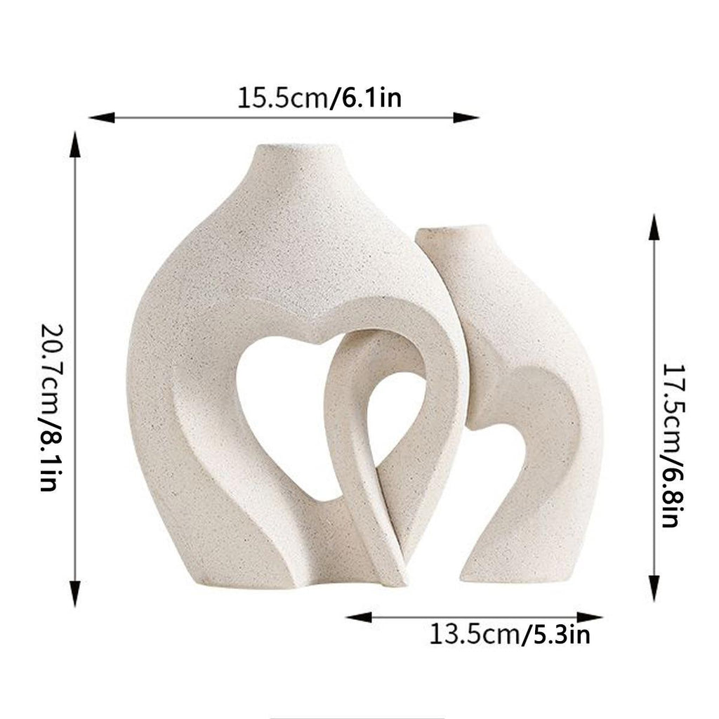 Elegant Geometric Design Flower Vase Set