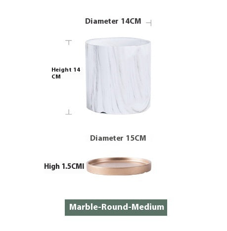 Marble Ceramic Flower Pot