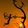 Metal Fairy Silhouette Ornament