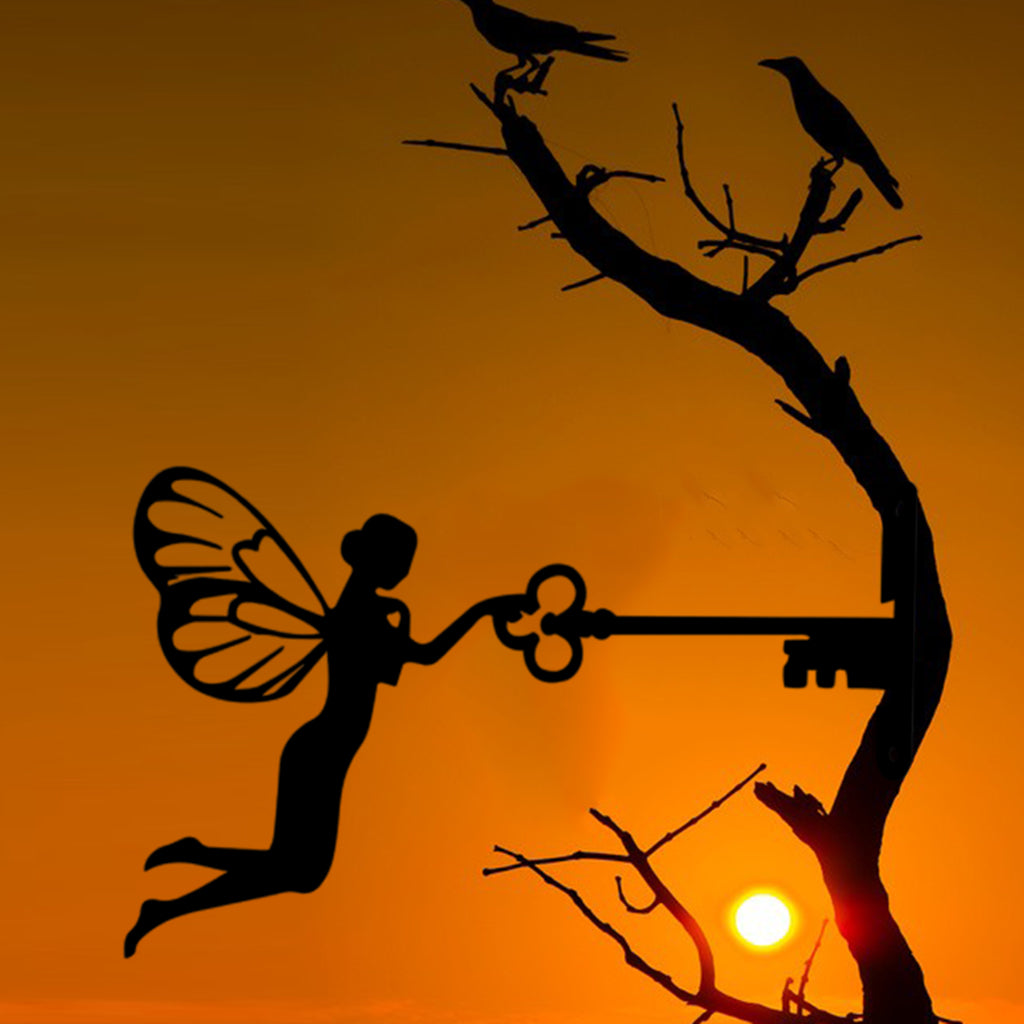Metal Fairy Silhouette Ornament