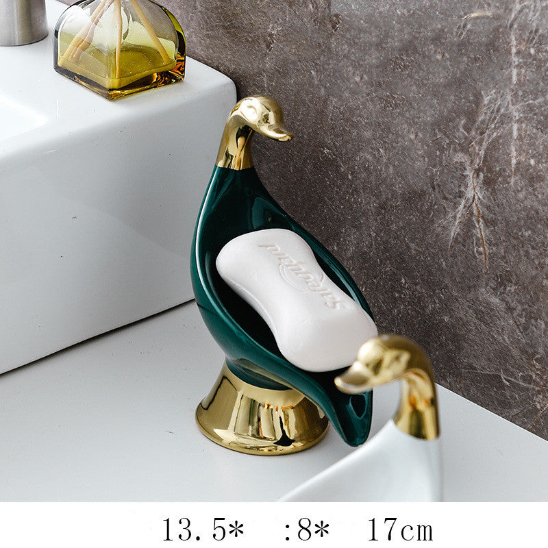Swan Ceramic Soap Rack