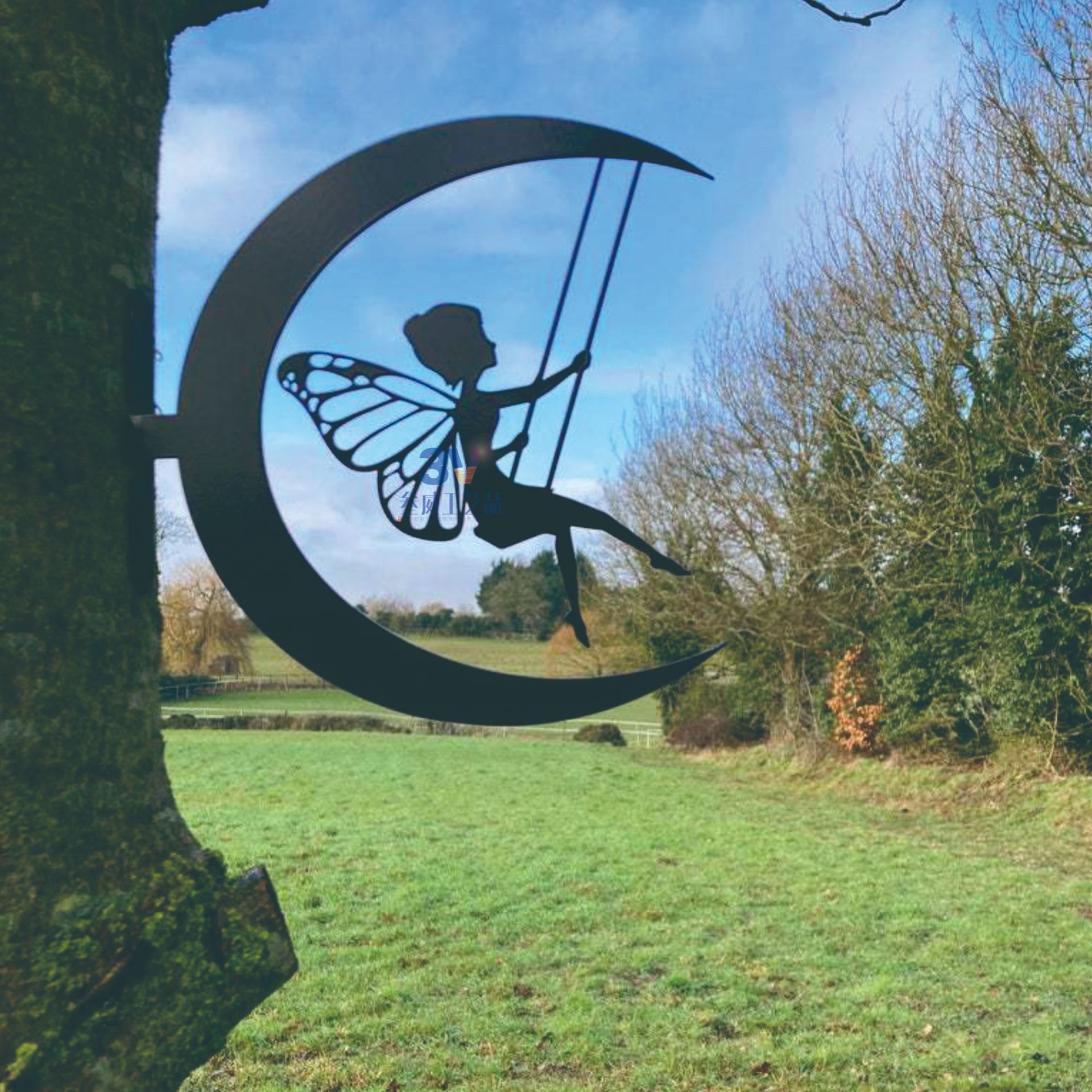 Metal Fairy Silhouette Ornament