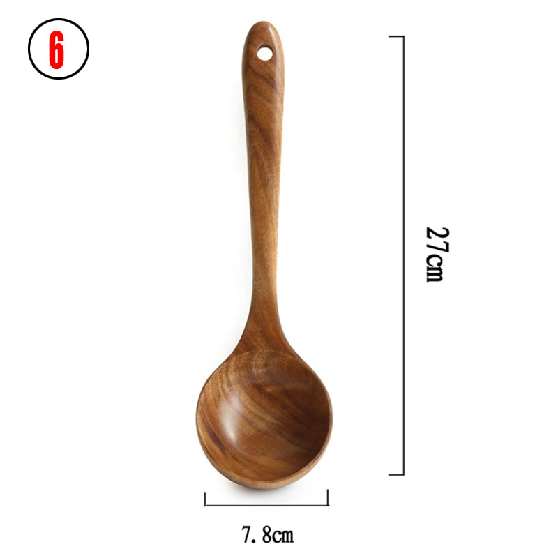Thailand Teak Natural Wood Kitchen Tool Set