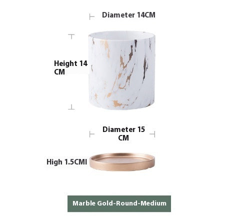 Marble Ceramic Flower Pot