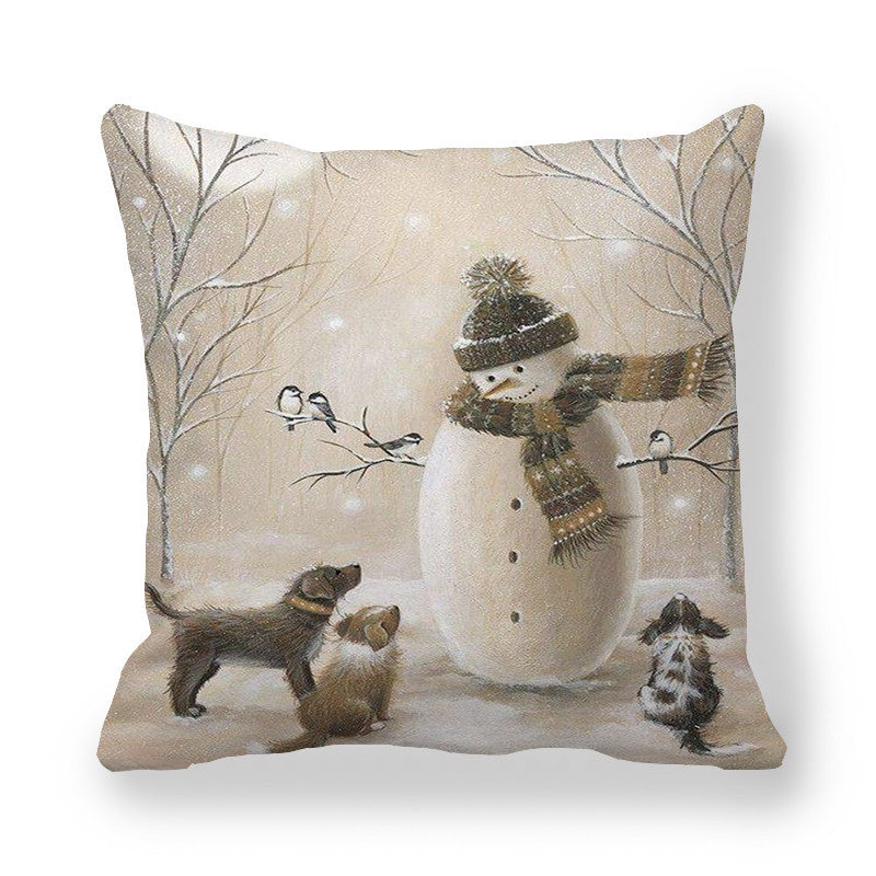 Christmas Peach Skin Pillowcase