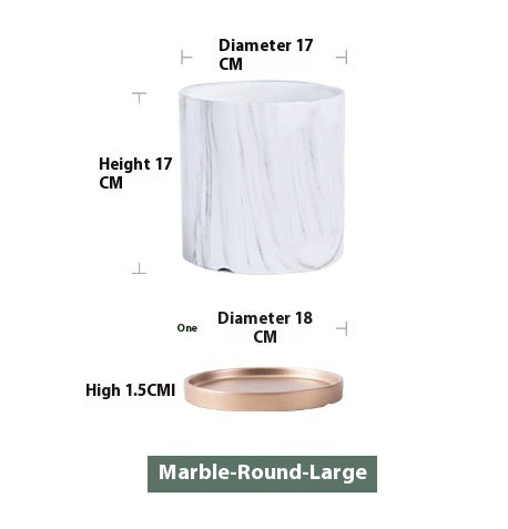 Marble Ceramic Flower Pot