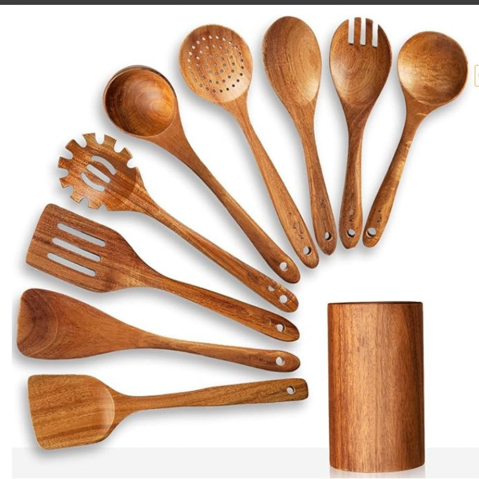 Thailand Teak Natural Wood Kitchen Tool Set
