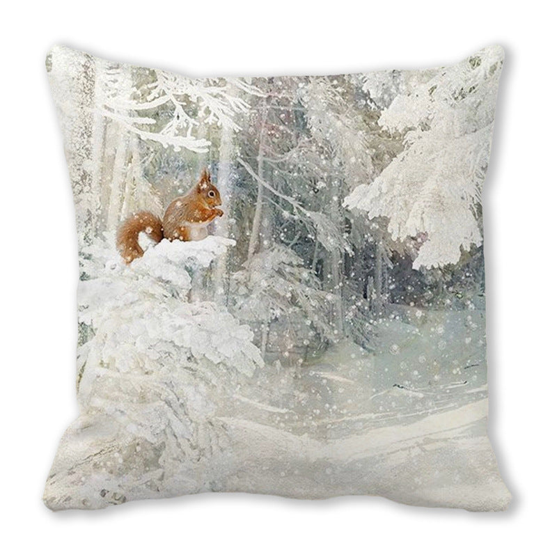 Christmas Peach Skin Pillowcase