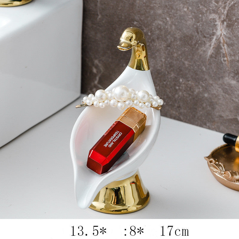 Swan Ceramic Soap Rack